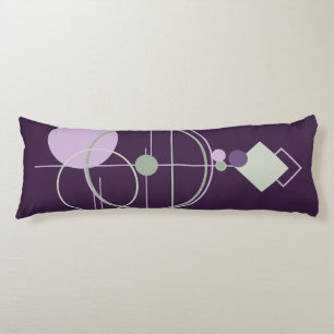 Tattoos Linework Bohemian Purple Green Abstract Body Cushion