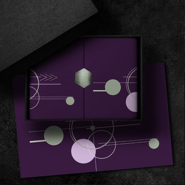 Tattoos Linework | Bohemian Purple Green Abstract Tissue Paper (Creator Uploaded)