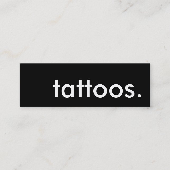 tattoos. loyalty punch card (Front)