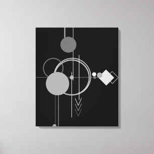 Tattoos Modern Art Deco   Monochrome Minimalism Canvas Print