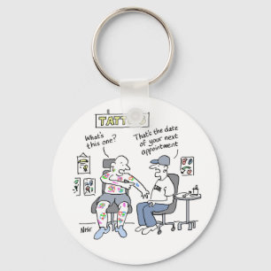 Tattoos Theme Funny Tattooist Key Ring