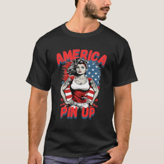 TattooUp American Flag Moody And Seductive T-Shirt