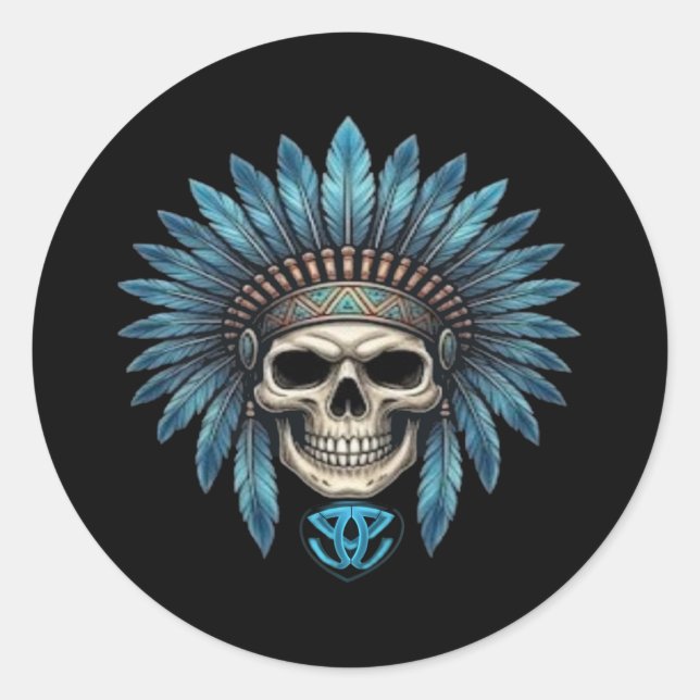 TATV-skull03 Classic Round Sticker (Front)