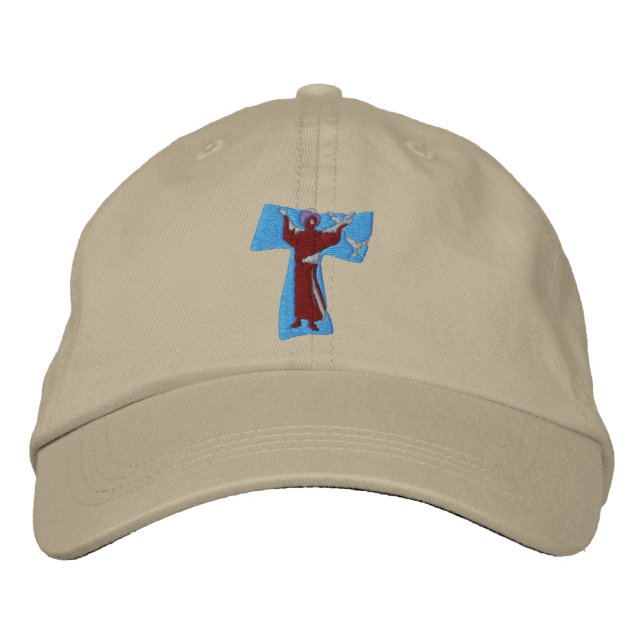 Tau cross st. Francis - Tau e san Francesco Embroidered Hat (Front)
