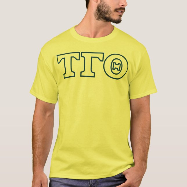 Tau Gamma Theta Letters T-Shirt - Blue Outline (Front)