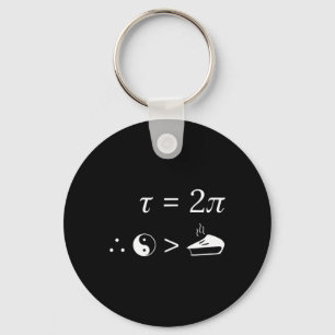 Tau Is Greater Than Pi - Nerdy Tau Day Math Key Ring