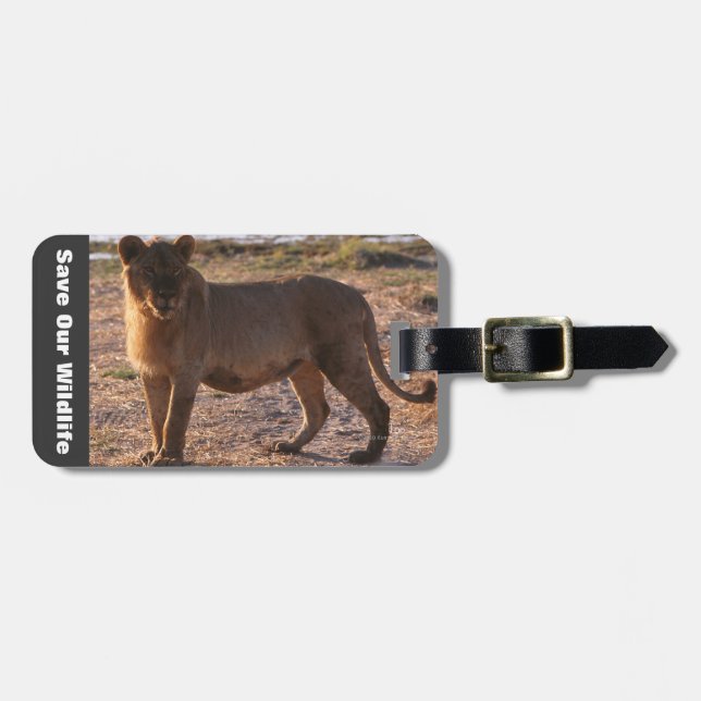 Tau Save Our Wildlife Luggage Tag (Front Horizontal)