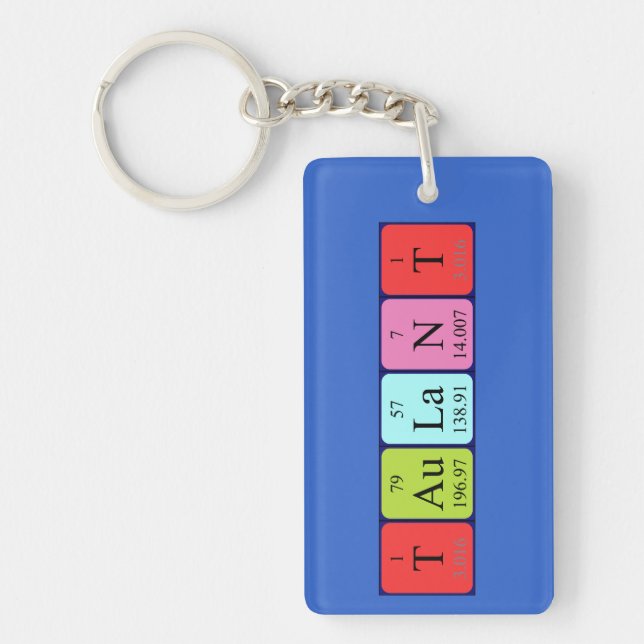 Taulant periodic table name keyring (Front)