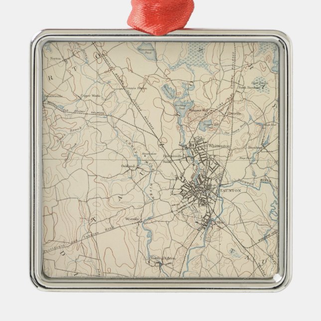 Taunton, Massachusetts Metal Tree Decoration (Front)