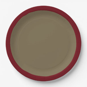 Taupe Accent Colour Ready to Customise Paper Plate