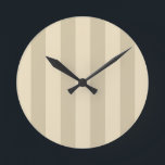 Taupe And Beige Striped Wall Clock<br><div class="desc">For more beige decor visit the rest of this shop!</div>
