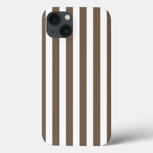 Taupe and white candy stripes Case-Mate iPhone cas 13 Case