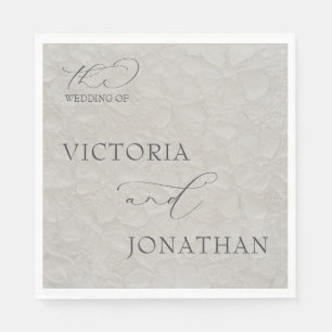 Taupe & Black Simple Elegant  Napkin