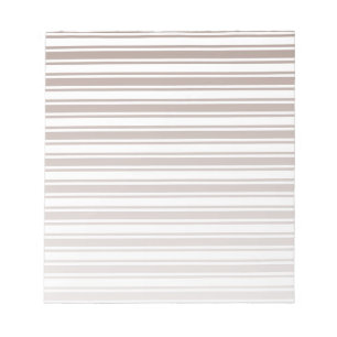 Taupe brown and white candy stripes notepad