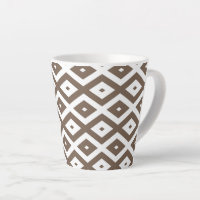 Taupe brown and white diamond pattern