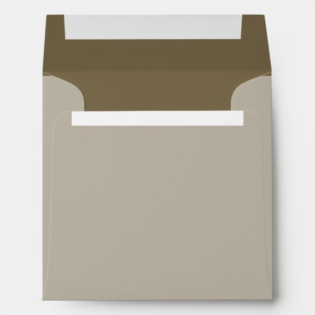 Taupe Brown Colour Background Customisable Envelopes (Back (Bottom))
