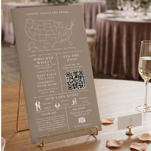 Taupe Brown Wedding Infographic Program