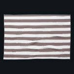 Taupe Brown & White Stripes; Striped Tea Towel<br><div class="desc">You will love this cool,  cute,  Taupe Brown & White Stripes; Striped  pattern design. Visit our store to see many more great gifts and fun party favours!  Thank you!</div>