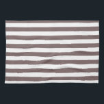 Taupe Brown & White Stripes; Striped Tea Towel<br><div class="desc">You will love this cool, cute, Taupe Brown & White Stripes; Striped pattern design. Visit our store to see many more great gifts and fun party favours! Thank you!</div>