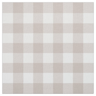 Taupe Buffalo Plaid Fabric