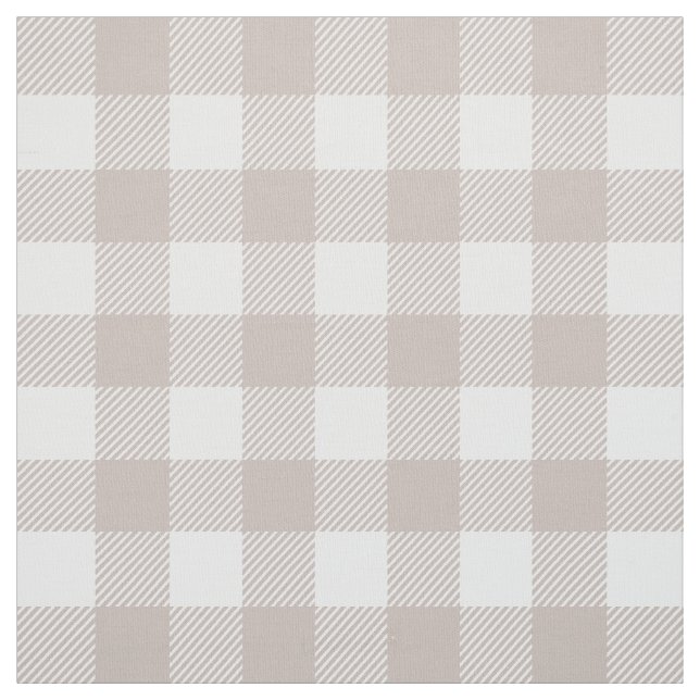 Taupe Buffalo Plaid Fabric (Swatch)