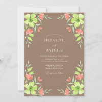 Taupe Chartreuse Painted Wedding