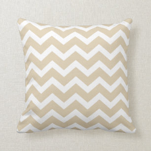 Taupe Chevron Stripe Pillow