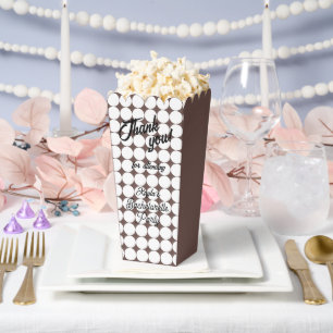 Taupe Circle Pattern Bachelorette Party Favour Box