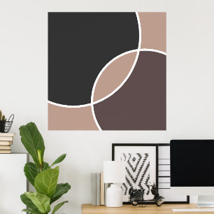 Taupe Circles Poster