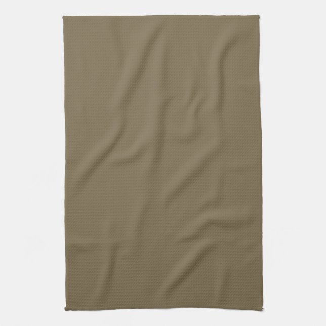 Taupe Coffee Colour Decor Background Customisable Tea Towel (Vertical)