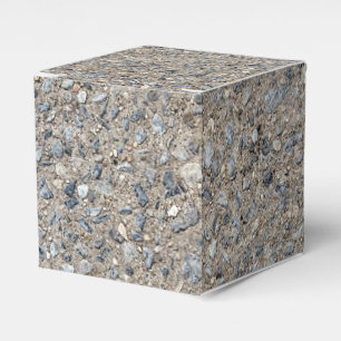 Taupe Concrete Cement Blue Aggregate Sidewalk Favour Box