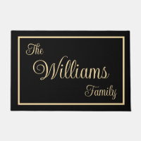 Taupe Elegant Script Family Name Welcome Gift