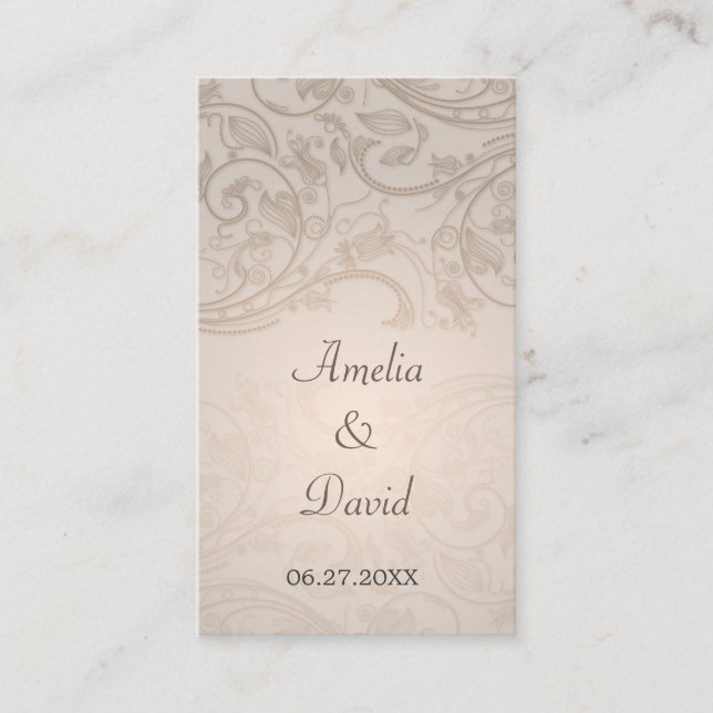 Taupe Flourish Special Occasion Placecard (Front)