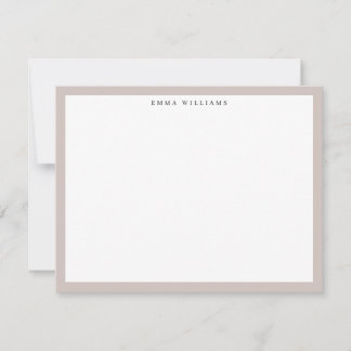 Taupe Frame Note Card