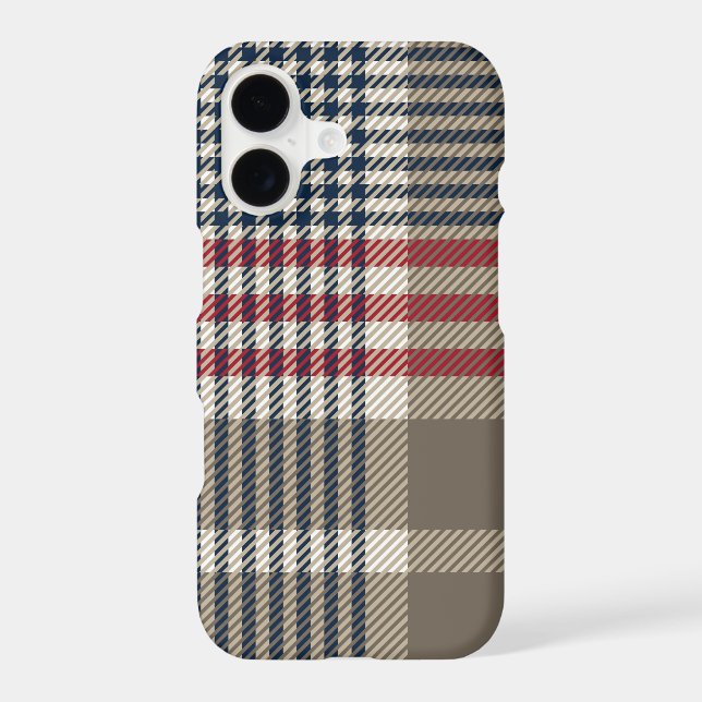 Taupe Glen Check Plaid Pattern (Back)