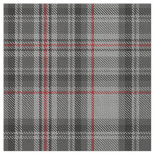 Taupe Grey Red Black Tartan Plaid Fabric
