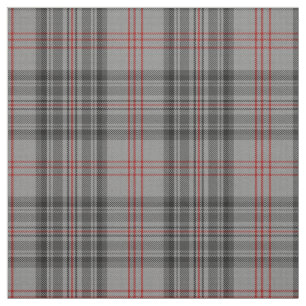 Taupe Grey Red Black Tartan Plaid Fabric