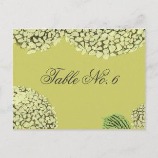 Taupe Hydrangea Table Number Cards