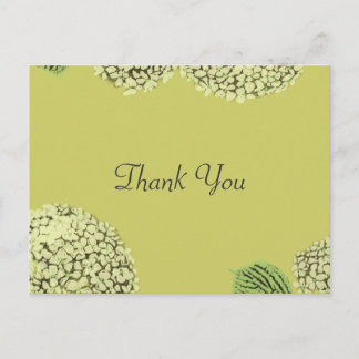 Taupe Hydrangea Thank You Post Card
