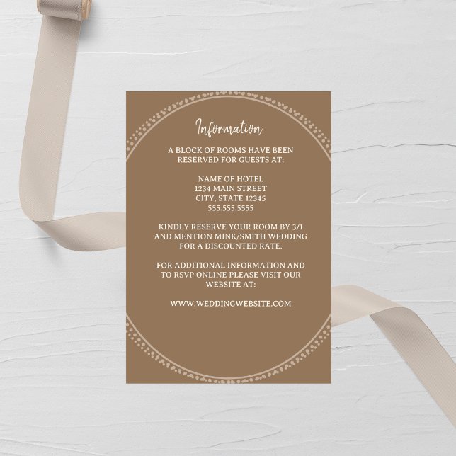 Taupe & Ivory Wedding Enclosure Card (Creator Uploaded)