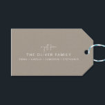 Taupe Minimal Personalised Gift From Family Name  Tags<br><div class="desc">Minimalist Personalised A Gift From Family Name Gift Tags in Taupe</div>