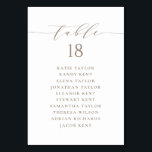 Taupe Minimalist Script Wedding Seating Plan Table Number<br><div class="desc">Customisable table number seating plan. It features a taupe whimsical script and classic typography. Personalise by adding your own details. This minimalist table seating plan is perfect for any weddings,  baby showers,  bridal showers,  birthdays,  and so much more.</div>