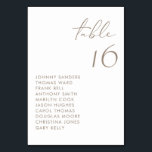 Taupe Modern Handwritten Script Wedding Table Number<br><div class="desc">This modern table numbers card features a taupe handwritten script and minimalist typography. Personalise by adding your details. This custom table card is perfect for weddings,  bridal showers,  baby showers,  and other events.</div>