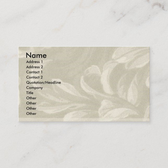 Taupe Nature Business Card (Front)