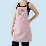 Taupe Pink Personalised Apron Custom Business Logo<br><div class="desc">Personalise our all-over-print apron with your own company logo and custom text. Designed in taupe pink and other colours (all colours are customisable). Available in large,  medium,  and child size. No minimum order quantity and no setup fee.</div>