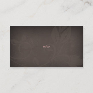 Taupe & Pink Spa business card