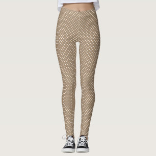 Taupe Polka Dot Leggings for Any Occasion