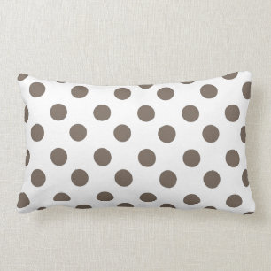 Taupe Polka Dots Lumbar Cushion