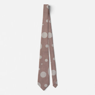 Taupe Scattered Spots on Mink Leather Texture Tie