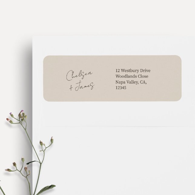 Taupe | Script Welcome Wedding Address (Creator Uploaded)